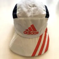 adidas キャップ Sサイズ ホワイト/ネイビー/レッド51〜54㎝