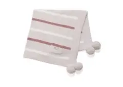 ベビモコマルチボーダーブランケット　ピンク