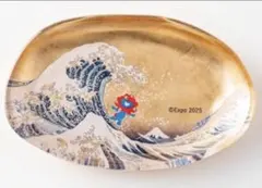 大阪万博ミャクミャク　金沢箔 工芸品　トレー　皿　2点セット 大阪万博ミャクミャク 金沢箔 工芸品 トレー 皿 2点セット