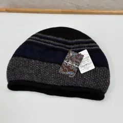 未使用タグ付き　ベルモード　ニット帽　ウール100%　ニットキャップ