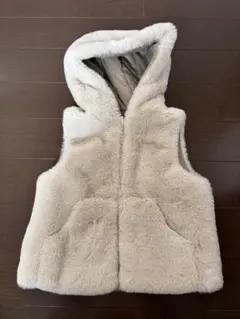 ZARA kidsリバーシブルフード付き中綿ジャケットファーベスト98
