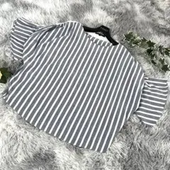 ロートレアモン ストライプブラウス ゆったりシルエット 38