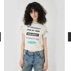 ホンダ MOUSSY HONDA RACING TINY Tシャツ ホワイト