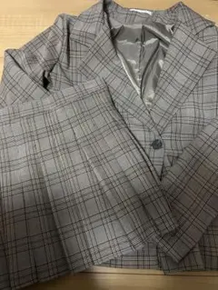 チェック ジャケットセットアップ