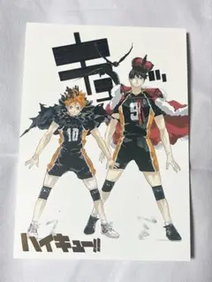 ハイキュー展　箔押しイラストカード　日向　影山