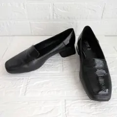 GEOX スクエアトゥ ローファー 23cm 黒