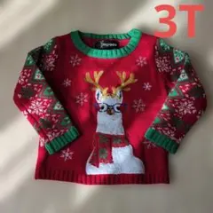 【3T】刺繍 クリスマスセーター