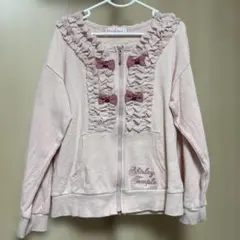 Shirley Temple フリル ジップパーカー