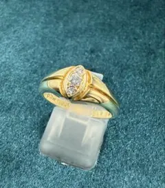 【Christian Dior】ヴィンテージ ダイヤモンド リング K18