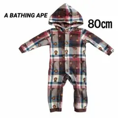 A BATHING APE BABY MILO 総柄 チェック ロンパースのサムネイル