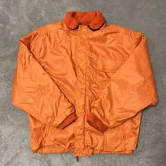 MONCLER オレンジジャケット フリース襟付き
