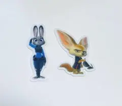 ダイソー　ズートピア　シールワッペン　エコワッペン　ジュディ　ニック　2枚セット