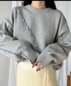 ウェーブメロウニットトップス　Bab