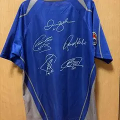 WARATAHS ワラターズ サイン入り ラグビー ポロシャツ ネイビー×ブルー