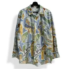 美品 個性派 VINTAGE 抽象柄 ビンテージシャツ 90s アートデザイン