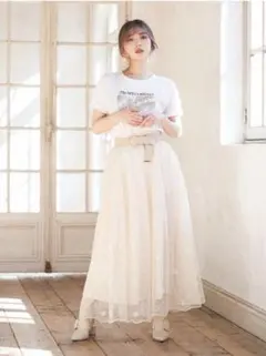 darich レースボリュームフレアスカート