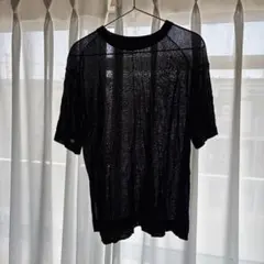 シースルー半袖トップス