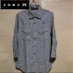 roar ロアー ギンガムチェック柄七分袖シャツ Sサイズのサムネイル