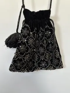 ランバンオンブルー　巾着ショルダーバッグ