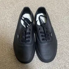 vans オーセンティック　22.5 レザー　オールブラック