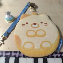 すみっコぐらし ねこ パスケース リール付き ミニフィギュア セットのサムネイル