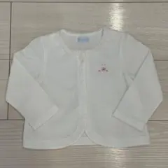 MIKI HOUSE ホワイトカーディガン (サイズ７０〜80)