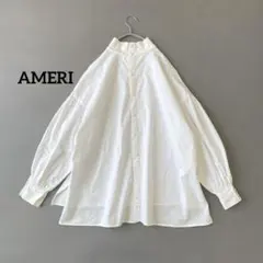 Ameri✨PUFFER SLEEVE TOP ホワイト　2wayシャツのサムネイル