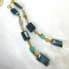 33．天然石ピアス カイヤナイト アパタイト サージカルステンレス