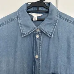 【H&M】2025春購入品　S size デニムボタンアップシャツ