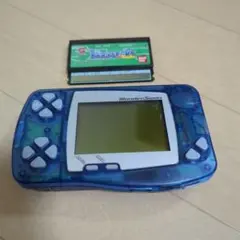 WonderSwan 本体 クリアブルー とデジモンのカセット