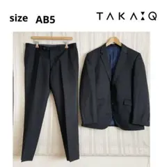 タカキュー　メンズビジネスパンツスーツ　黒　AB5 Lサイズ