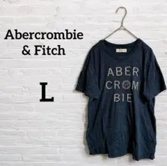 海外古着♡Abercrombie & Fitch【L】ネイビー 半袖Tシャツ