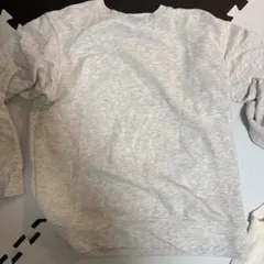 グレー クルーネック & アイボリー ノースリーブ セット