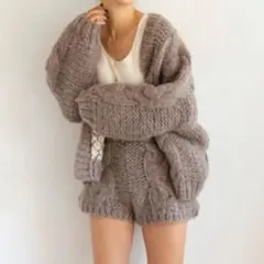 SeaRoomlynn Handmadeニットカーディガン　グレージュ