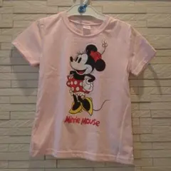 ミニーマウス Tシャツ 130 半袖 ピンク