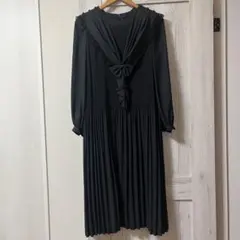 GENIESOIRブラックブラックフォーマルワンピース9号喪服東京ソワール礼服