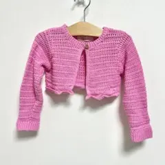 H&M ピンク カーディガン 編み物デザイン