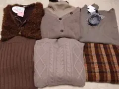 大きいサイズ//まとめ売り//6点セット//茶系①//3L