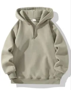 メンズ 無地 ハーフジップアップ パーカースウェット　SHEIN