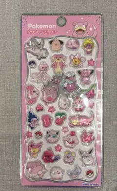 ポケモン　プチドロップステッカー　ピンク　ヤドン　プリン