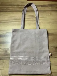 帆布のペタンコトートバッグ　ハンドメイド　　お値下げ中
