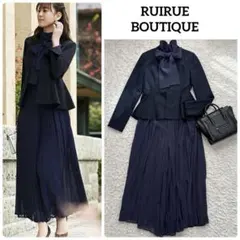 洗える ペプラムジャケット＆トップス＆シフォンワイドパンツ3点セットアップ