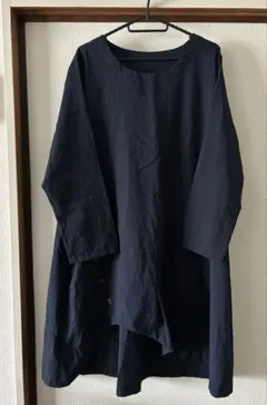 ネイビーワンピース長袖