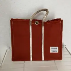 オレンジキャンバストートバッグ