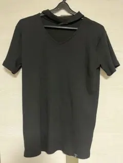 み*様 SHEIN リブ編み Vネック半袖 Tシャツ 黒 3L