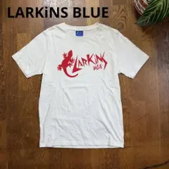 ラーキンスLARKiNS BLUE ビッグロゴ白Tシャツ Lのサムネイル