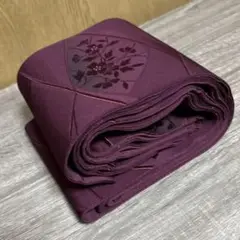 ❣超美品　ワインレッド 半幅帯 花柄刺繍　☝˃̵͈̑ᴗ˂̵͈̑❤