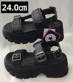 コンバース オールスター トレックウエーブ 厚底サンダルBK/BK 24.0㎝