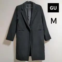 【Ｍ】GU ジーユー レディース チェスターコート コート 黒 ブラックのサムネイル