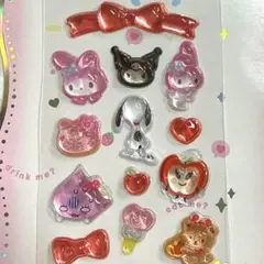 【正規品】ボンボンドロップシール　おすそ分け　キティ　しずくちゃん　ディズニー